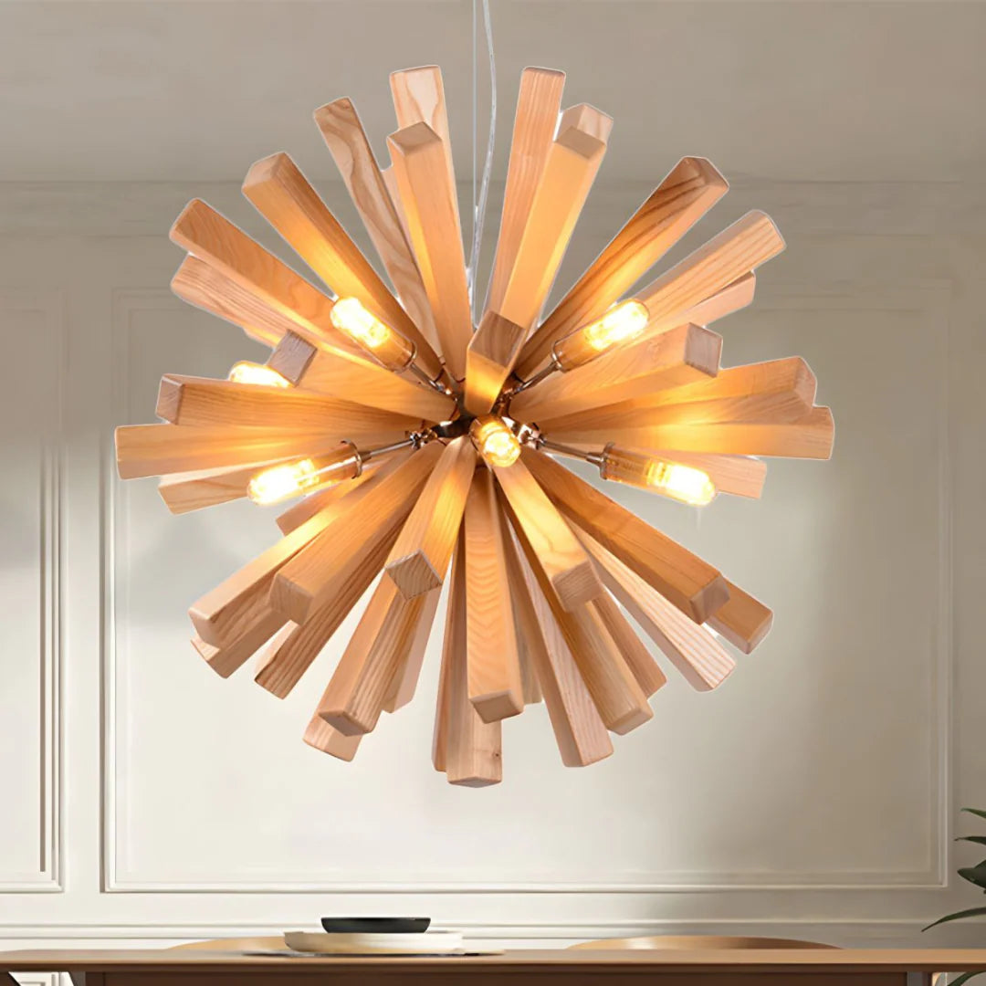 Luma Design Hanging Lamp Dining Table Made of Wood