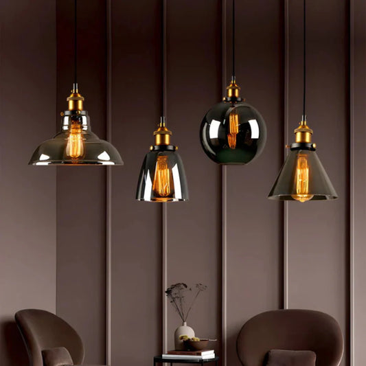 Urban Vintage Glass Pendant Lamp | Stylish Dining Table Lamp