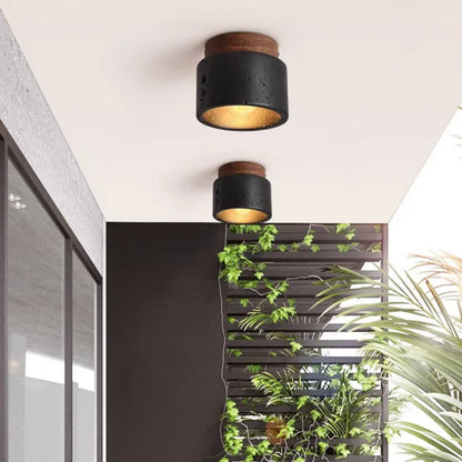 Proteus Ceiling lamp with stone look