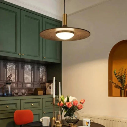 Zelus Pendant lamp in walnut design