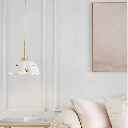 Bliss Ceramic Butterfly LED Pendant Lamp Dining Table