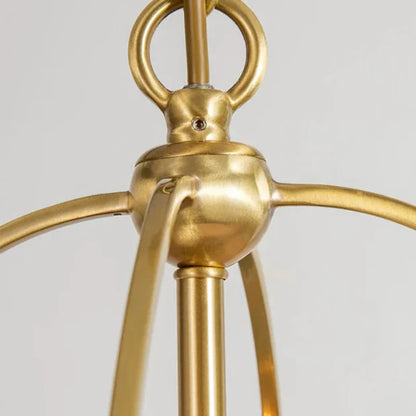 Pallas Modern Fabric Pendant Lamp with Brass Frame