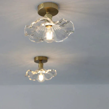 Fyrix Glass Hibiscus Ceiling Lamp