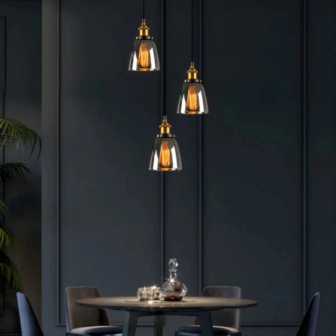 Urban Vintage Glass Pendant Lamp | Stylish Dining Table Lamp