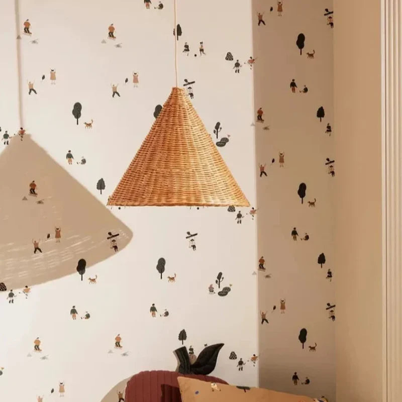 Aurethia Scandinavian LED Pendant Lamp Made of Bamboo