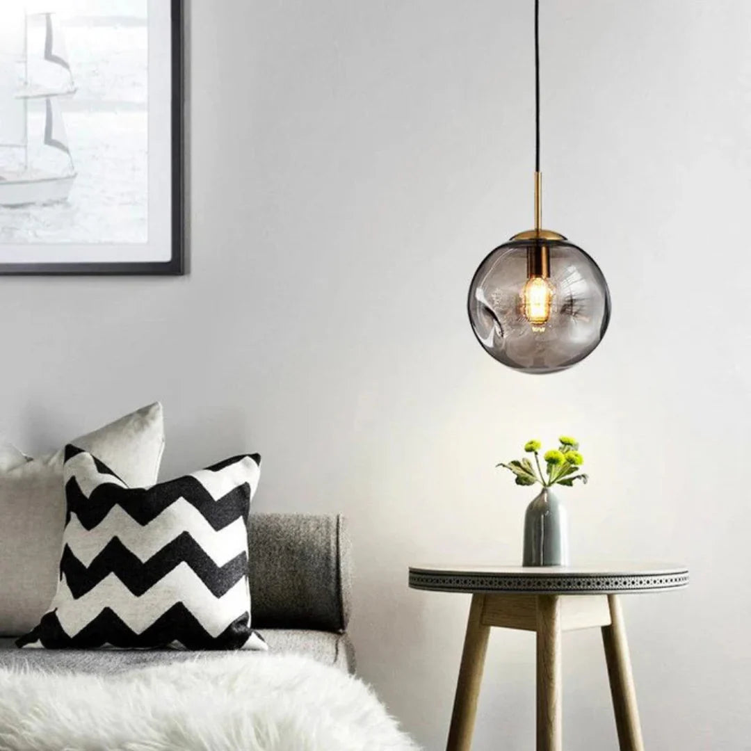 Globe Pendant Lamp Glass Stylish Dining Table Lamp