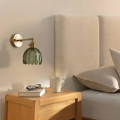 Velza Retro Glass Wall Lamp Tulip