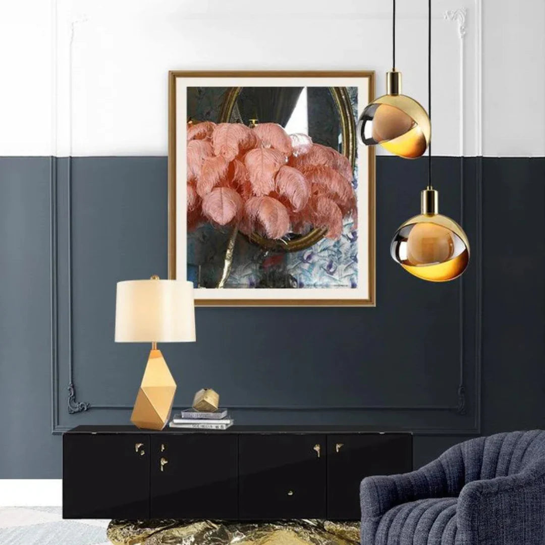 Wynd Modern Gold Pendant Lamp Glass