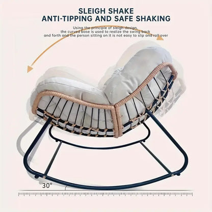 Outdoor Papasan Rocking Chair