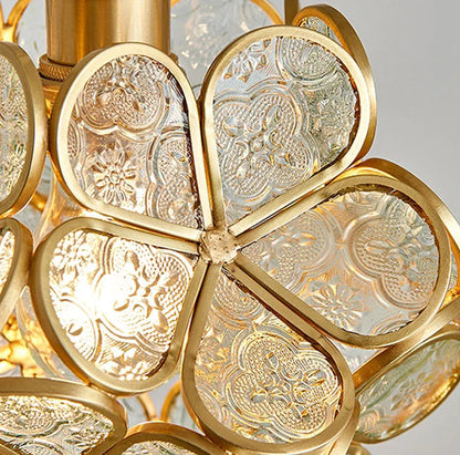 Nuvia Modern Flower Shape Glass LED Pendant Lamp