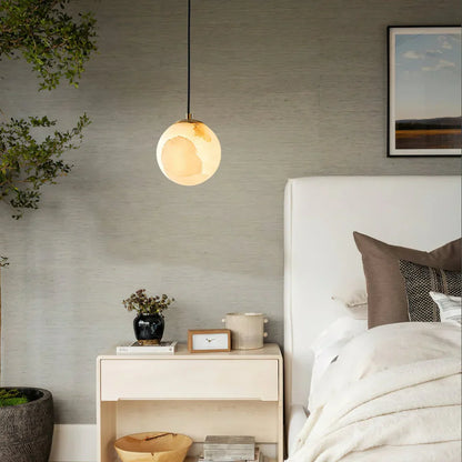 Fortuna Alabaster Ball Pendant Lamp