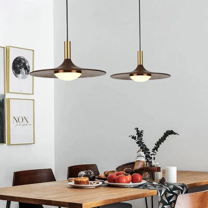 Zelus Pendant lamp in walnut design