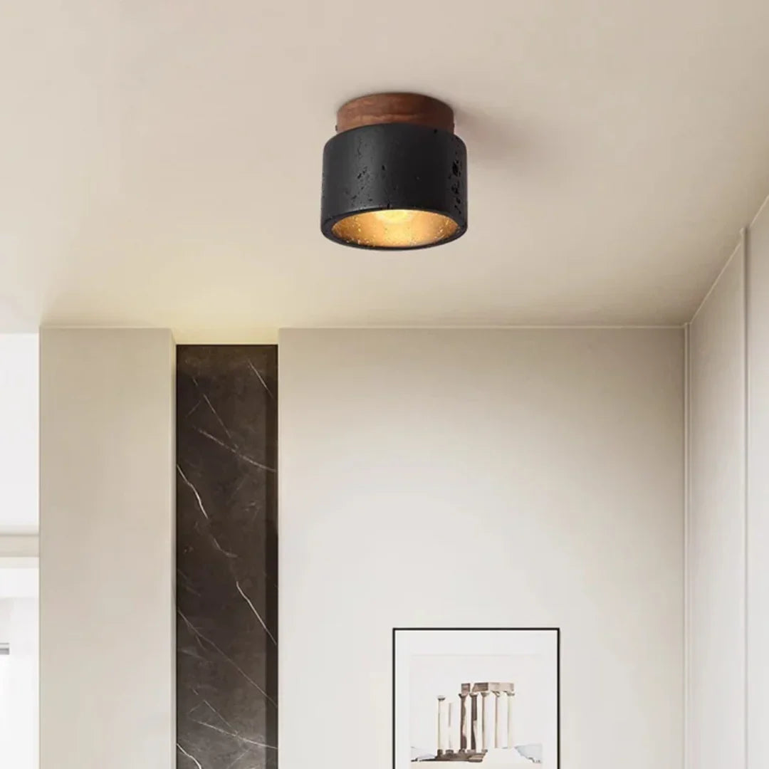 Proteus Ceiling lamp with stone look