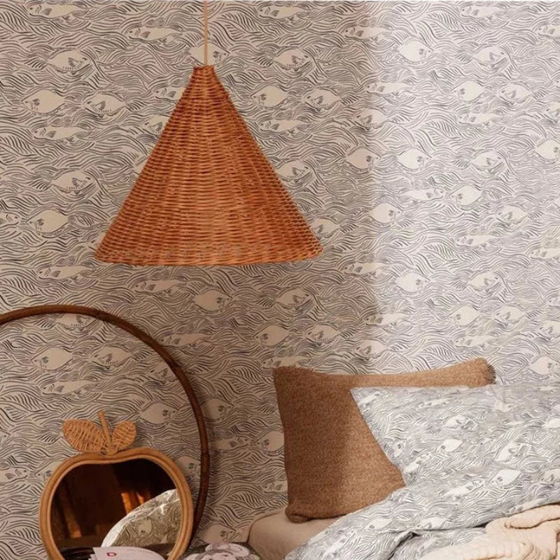 Aurethia Scandinavian LED Pendant Lamp Made of Bamboo