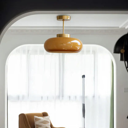 Flixar Vintage Yellow Ceiling Lamp