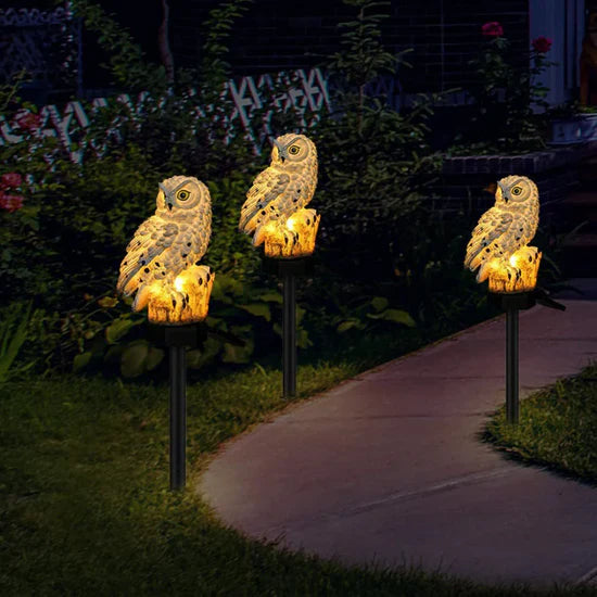 Uylin Solar Owl Outdoor Lamp