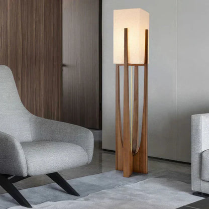 Luxora Japanese Style Floor Lamp | Wooden Table Lamp