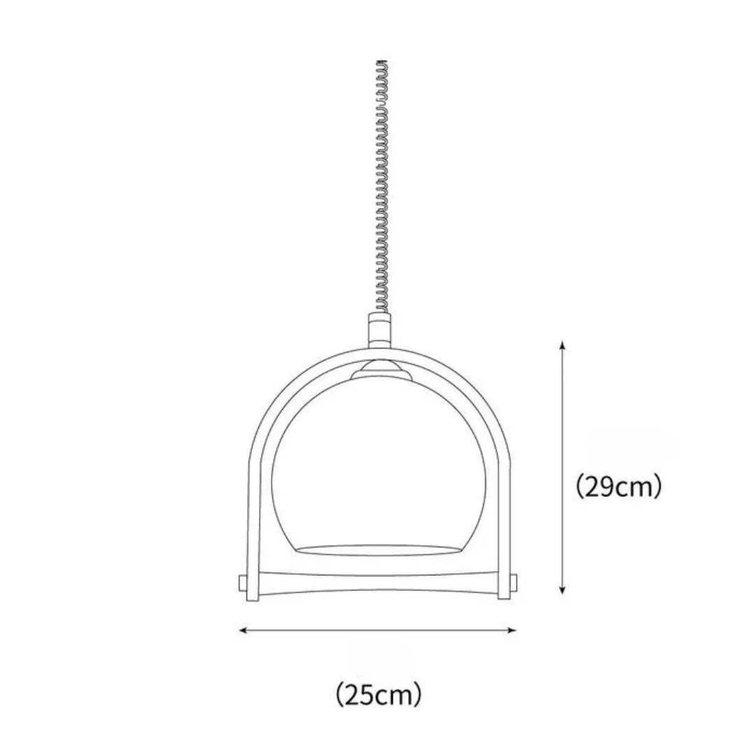 Lykos Vintage Bauhaus Pendant Lamp Glass