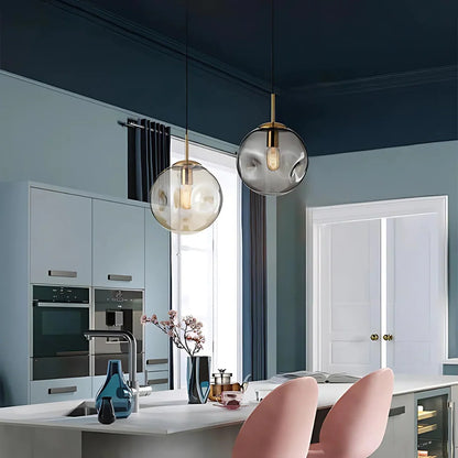 Globe Pendant Lamp Glass Stylish Dining Table Lamp