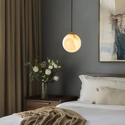 Fortuna Alabaster Ball Pendant Lamp