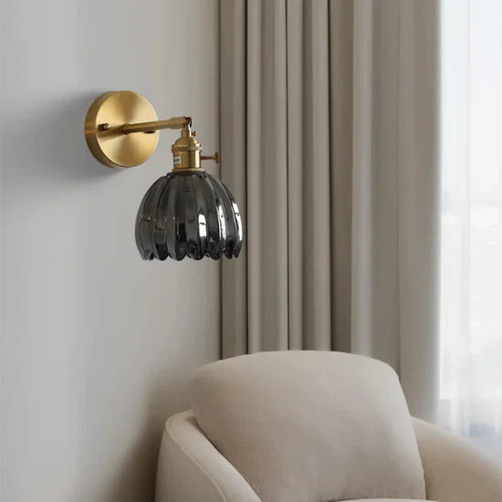 Velza Retro Glass Wall Lamp Tulip