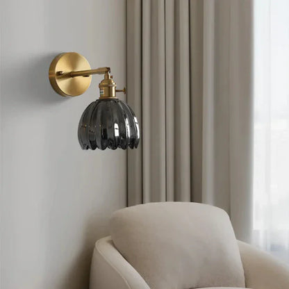 Velza Retro Glass Wall Lamp Tulip