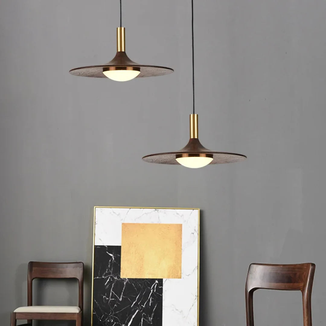 Zelus Pendant lamp in walnut design