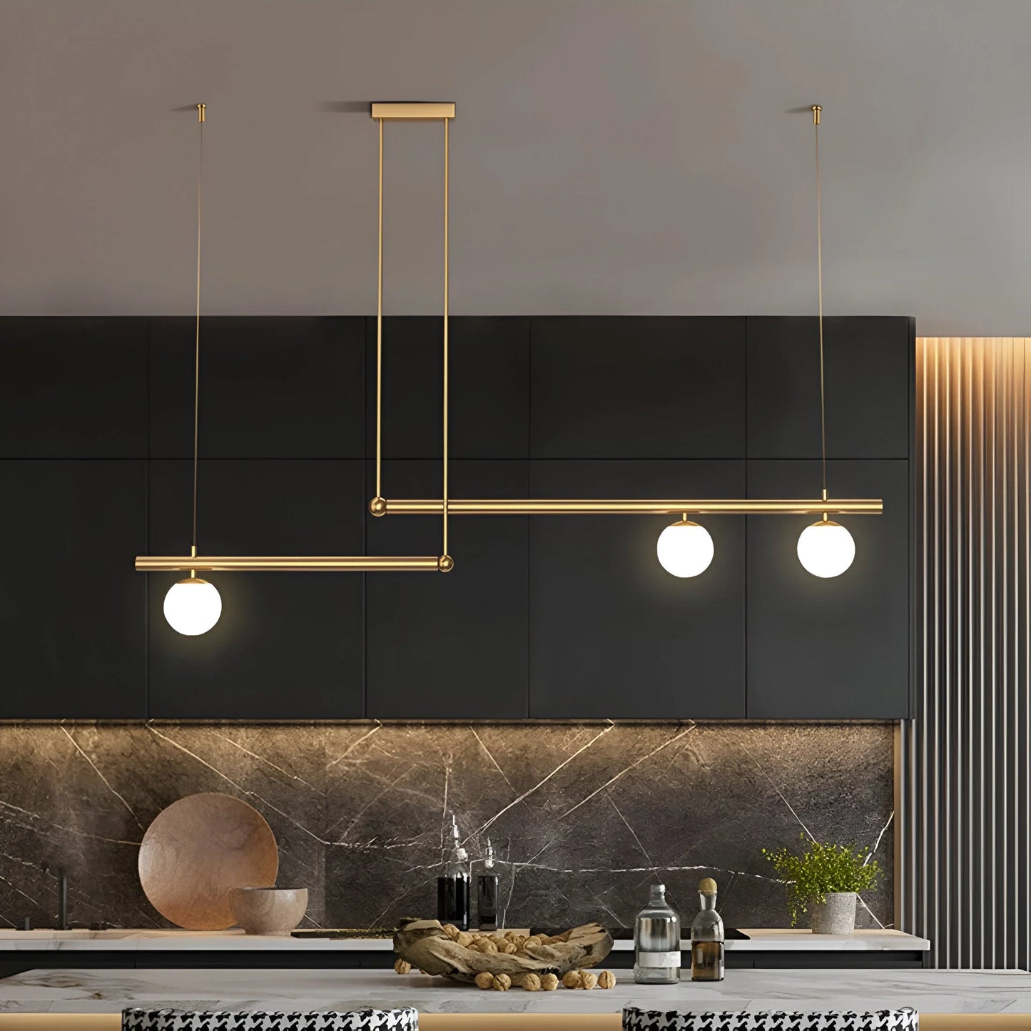 Altana Nordic Glass Linear Luxury Pendant Lamp