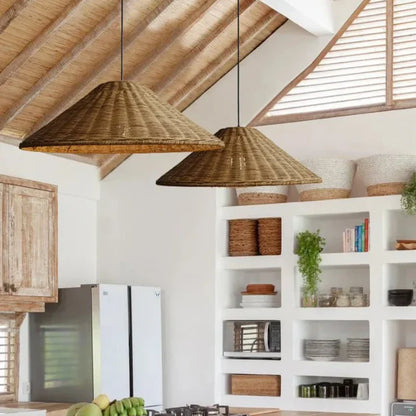 Aurethia Scandinavian LED Pendant Lamp Made of Bamboo