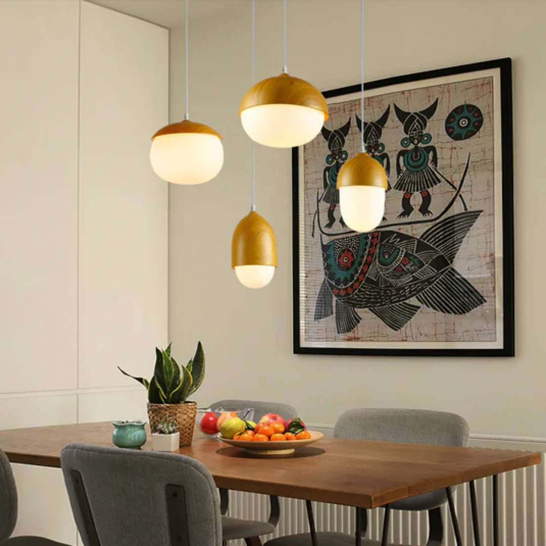 Teson Walnut Art Pendant Lamp