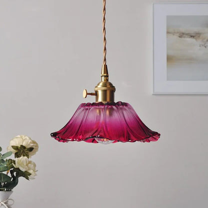 Iphigenia Lotus Glass Pendant Lamp