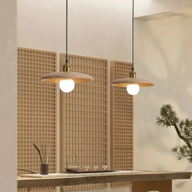 Virena Nordic Minimalist Wooden LED Pendant Lamp