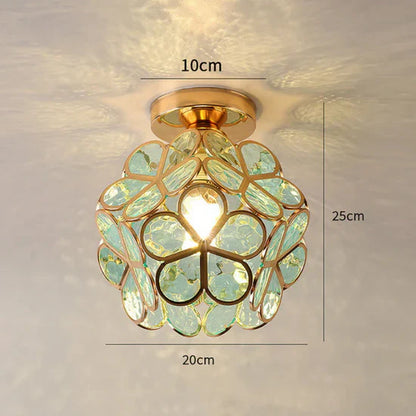 Zyvia Luxury Glass Flower Ceiling Lamp