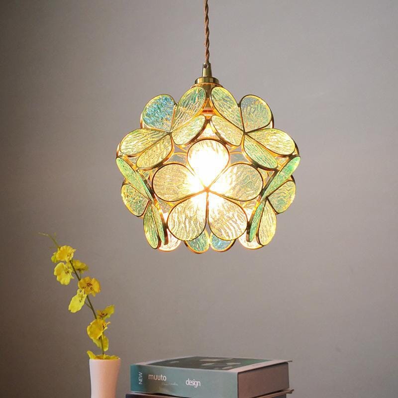 Nuvia Modern Flower Shape Glass LED Pendant Lamp