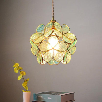 Nuvia Modern Flower Shape Glass LED Pendant Lamp