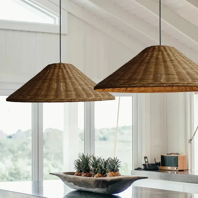 Aurethia Scandinavian LED Pendant Lamp Made of Bamboo