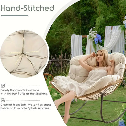 Outdoor Papasan Rocking Chair