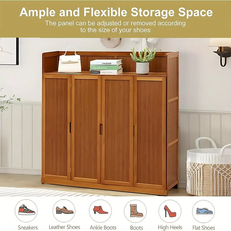 Bamboo Shoe Cabinet