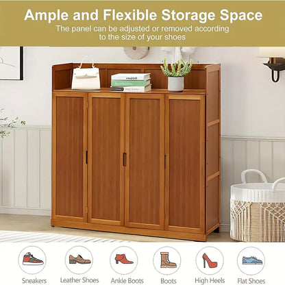 Bamboo Shoe Cabinet
