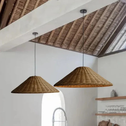 Aurethia Scandinavian LED Pendant Lamp Made of Bamboo
