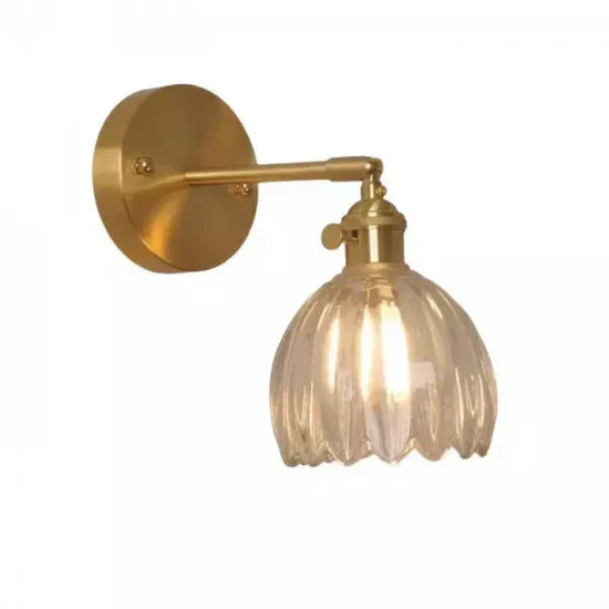 Velza Retro Glass Wall Lamp Tulip