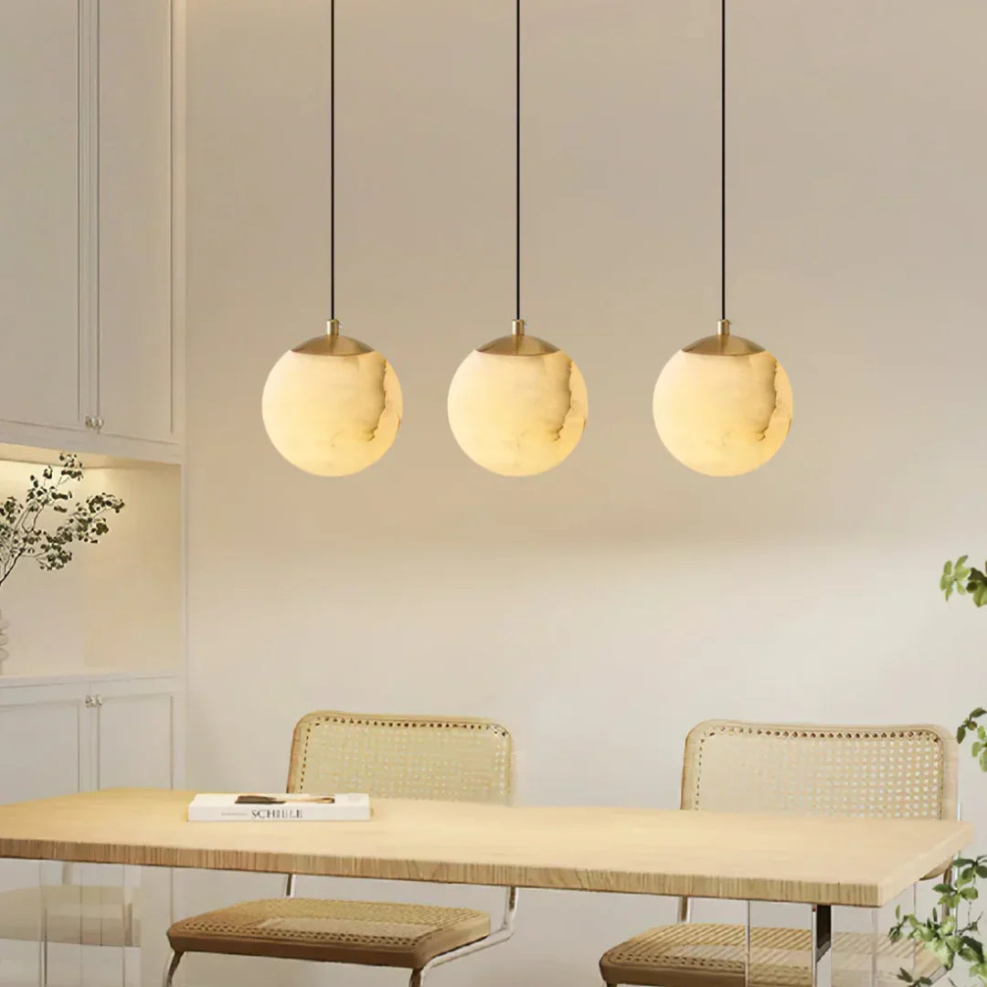 Fortuna Alabaster Ball Pendant Lamp