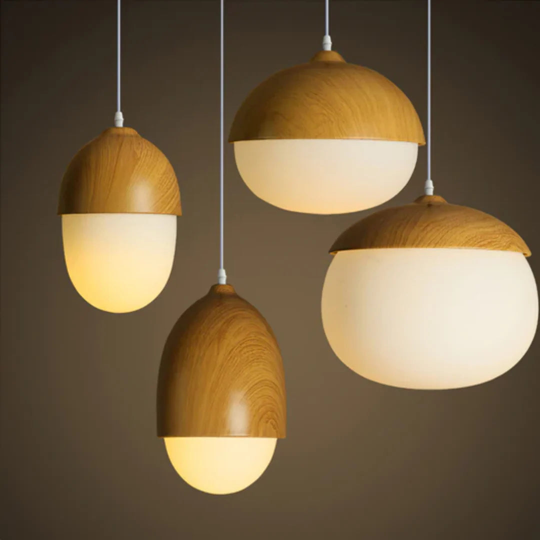 Teson Walnut Art Pendant Lamp