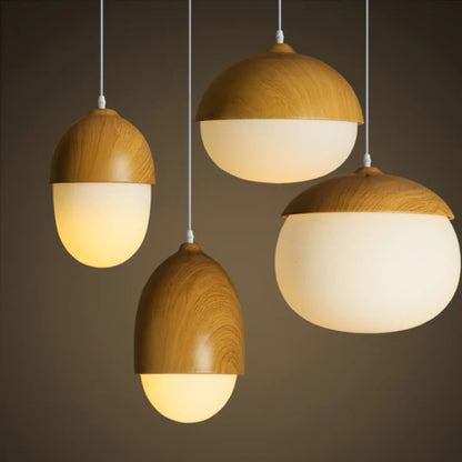 Teson Walnut Art Pendant Lamp