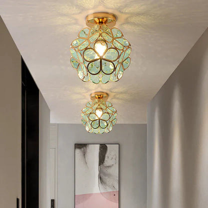 Zyvia Luxury Glass Flower Ceiling Lamp