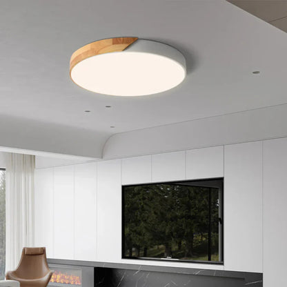 Delos Scandinavian Wooden LED Ceiling Lamp