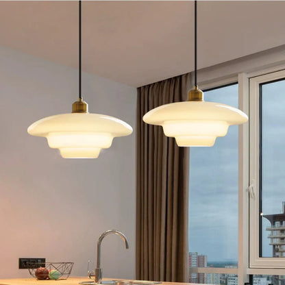 Omrix White Glass Design Pendant Lamp