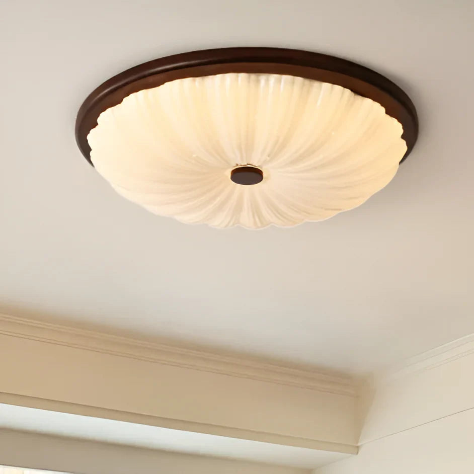 Talena American Vintage Wooden Retro LED Ceiling Lamp
