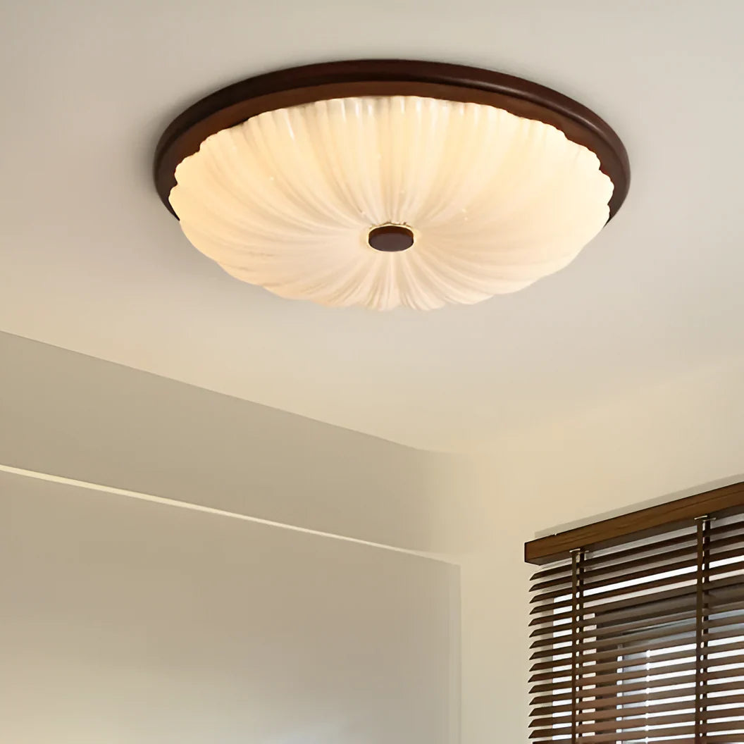 Talena American Vintage Wooden Retro LED Ceiling Lamp
