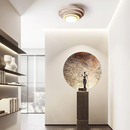 Solara Natural Stone LED Ceiling Lamp